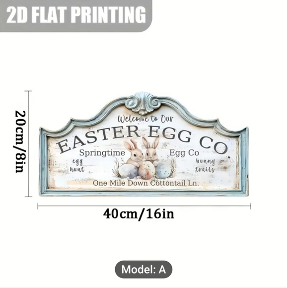 New Easter Egg Co Decorative Sign - Picture 3 of 3